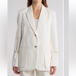 NWT TWP MO blazer in white cotton size XL